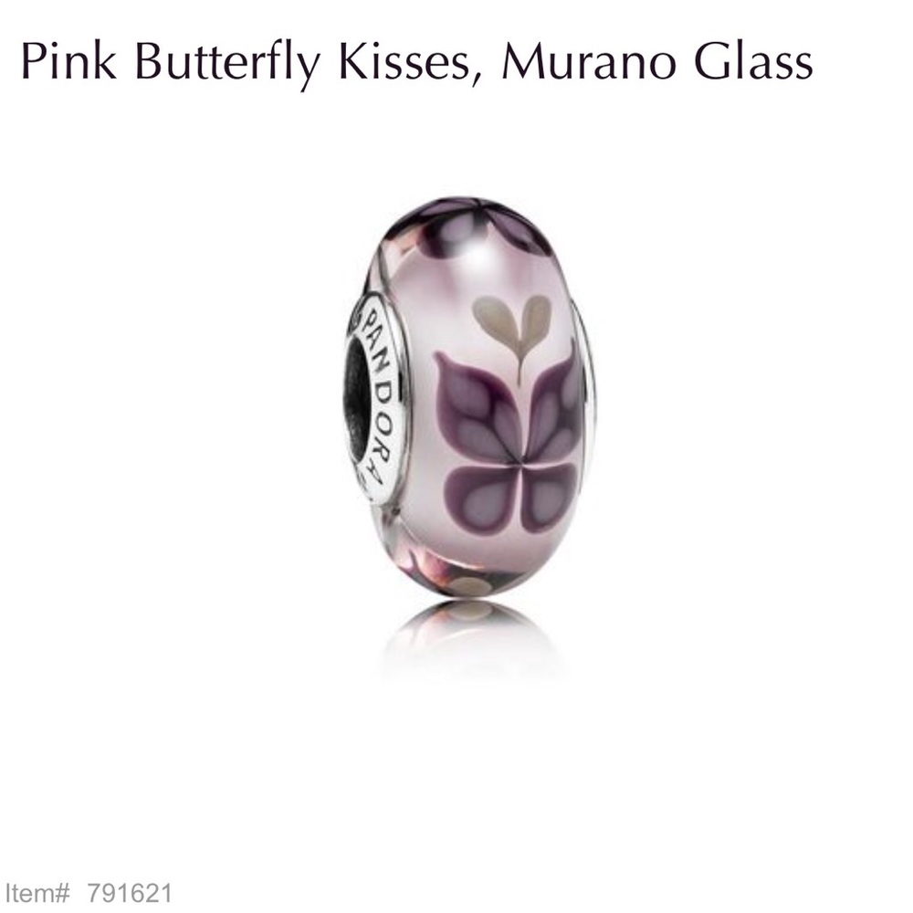 Pandora Glass Pink Butterfly - 100% Authentic